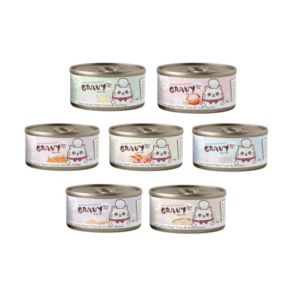 Jollycat Classic Gravy Canned Food Series 80g (7 Assorted Flavors)